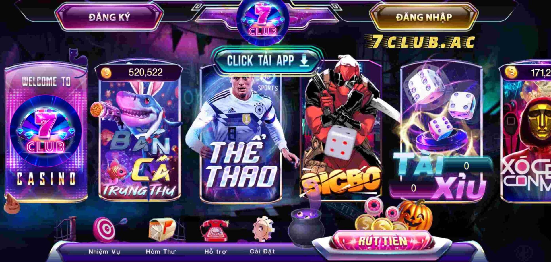 thiên đường game bài đổi tiền 7club 789club