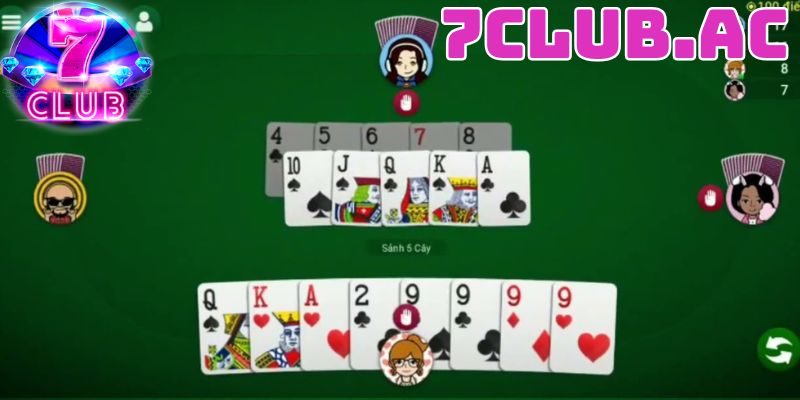 huong dan luat choi game bai tien len mien nam tren 7club 3